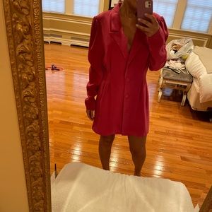 Hot Pink Suit Mini Dress